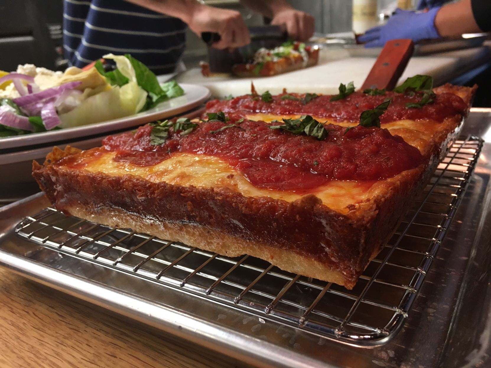 Rooftop Pizza Detroiter